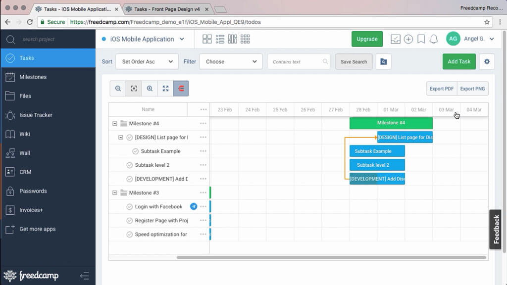 freedcamp free project management tool